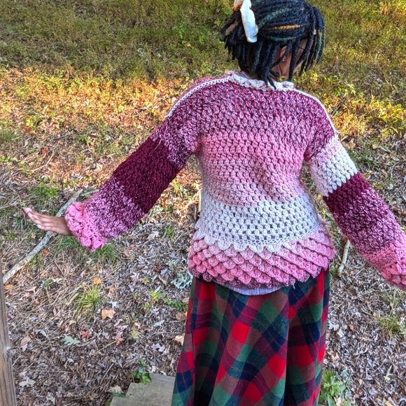 Crochet Forest Princess Pullover - Picture 1 of 4